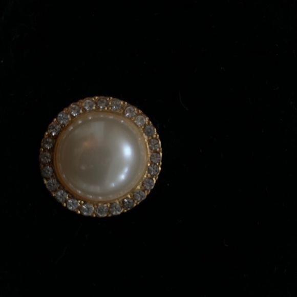 Velvet Clutch - Black w Faux Pearl - Picture 3 of 4